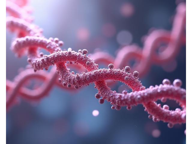 Illustration d'un stent coronaire bioabsorbable avec la structure moléculaire du PLGA.