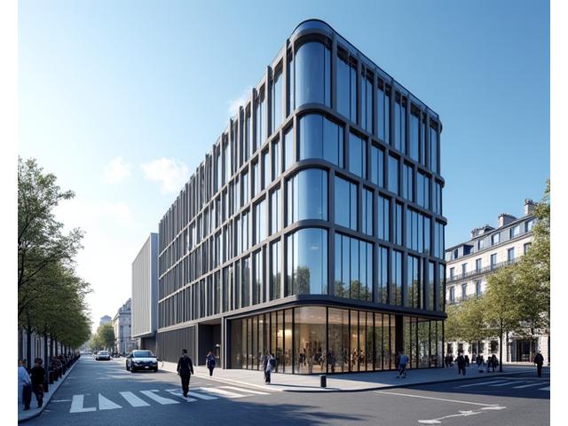Bâtiment moderne de VigórMedics à Paris, symbolisant la stabilité et la conformité légale.