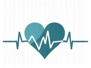 Illustration d'un coeur avec des lignes graphiques de santé