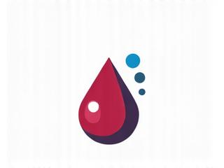 Illustration d'une goutte de sang et un capteur de glycémie