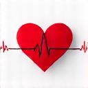 Icône de cœur avec ligne ECG pour la cardiologie