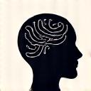 Icône de cerveau stylisé pour la psychiatrie