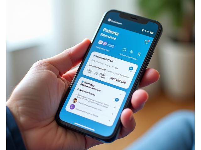 Interface d'application mobile VigórMedics pour patients, montrant un profil et un prochain rendez-vous